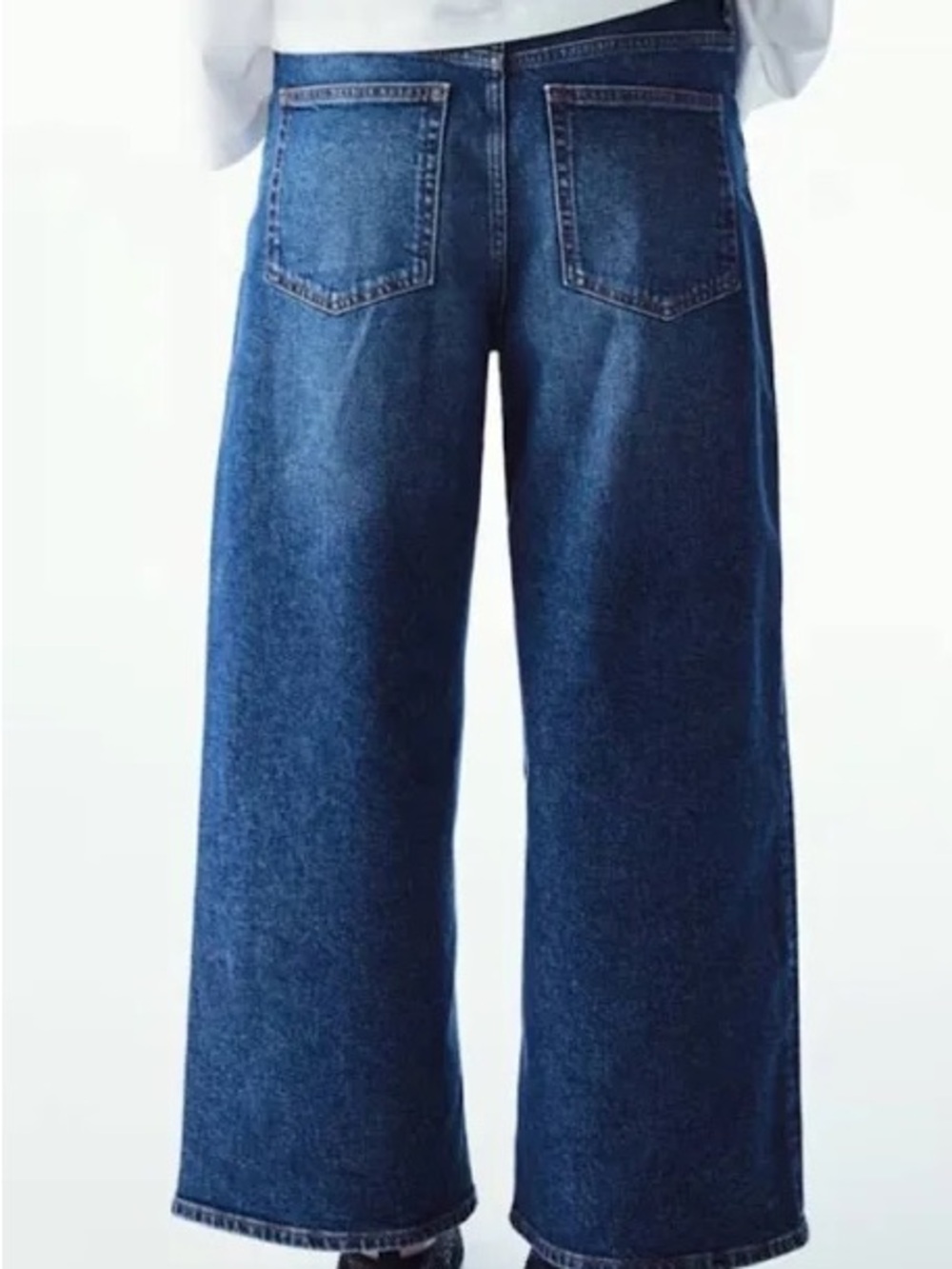H&M Dark Blue Wide-Leg Jeans